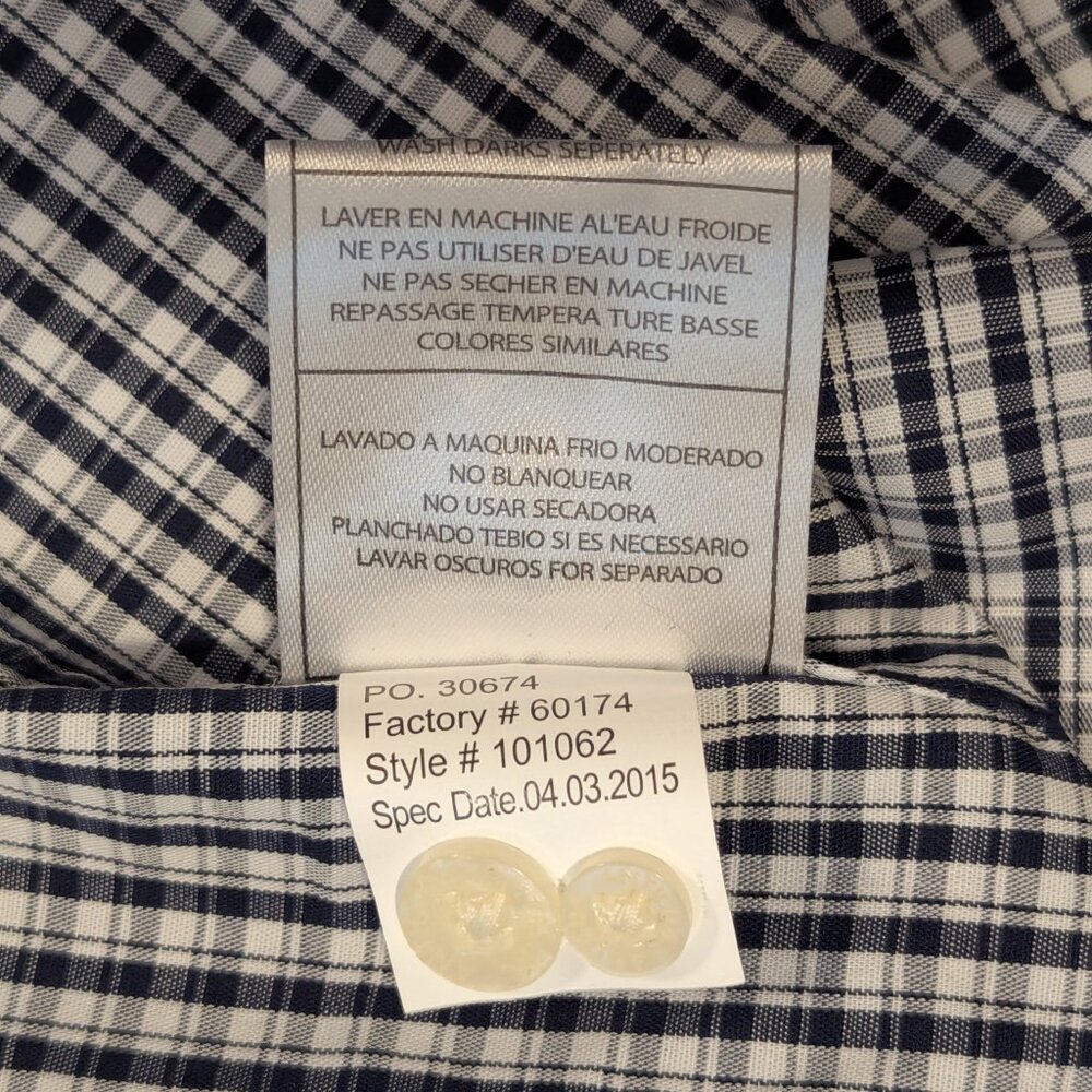 Antigua Indiana Pacers Shirt Mens Large L Blue Plaid Button Down NBA Basketball - Picture 9 of 16